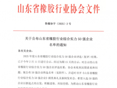 祥通橡塑再度榮膺山東省橡膠行業(yè)50強前列！